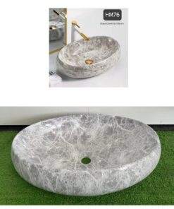 Chậu đặt bàn đá elip