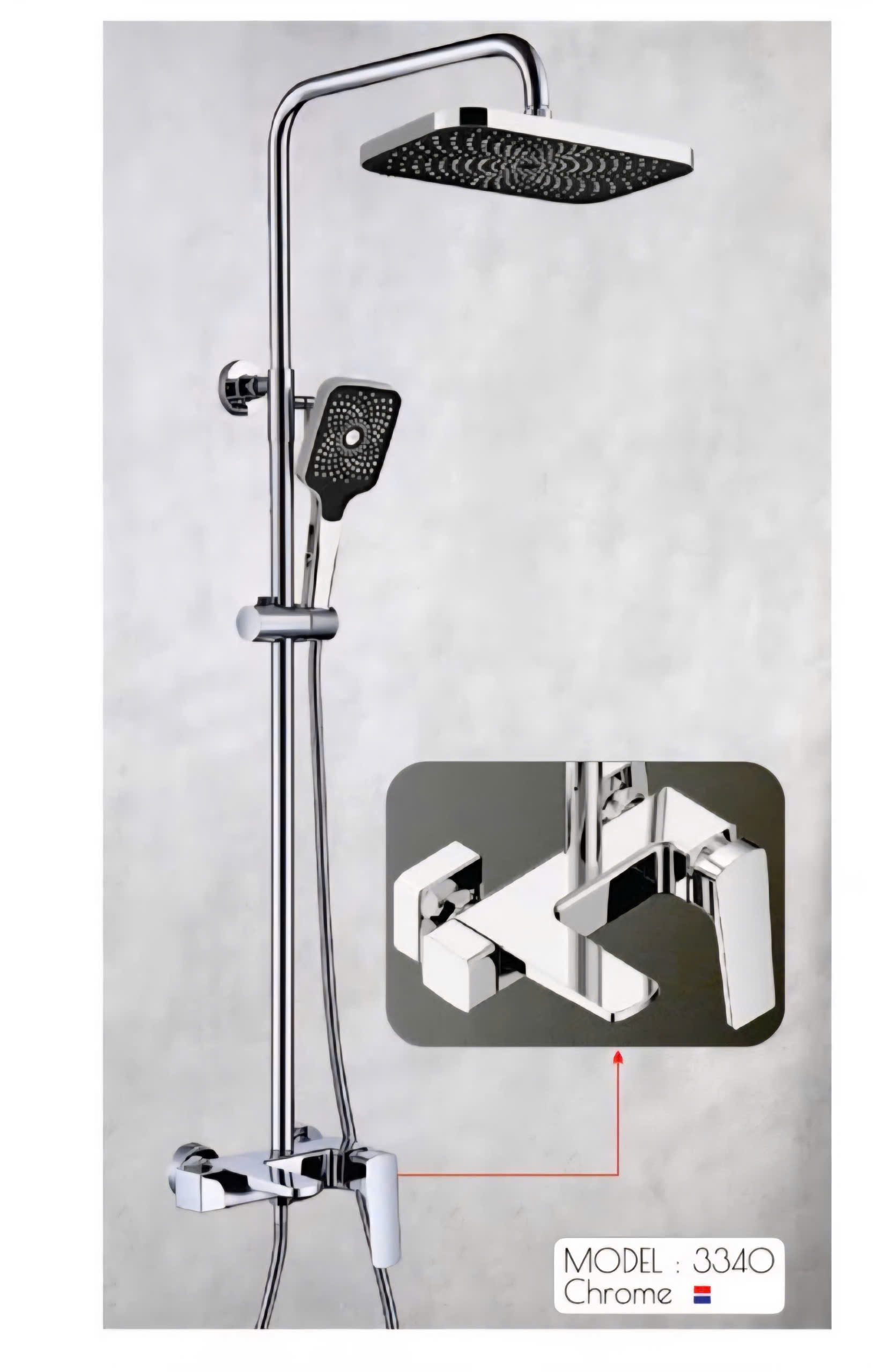 Sen Cây Vuông Nóng Lạnh Cao Cấp 3340 - Thiết Kế Góc Cạnh