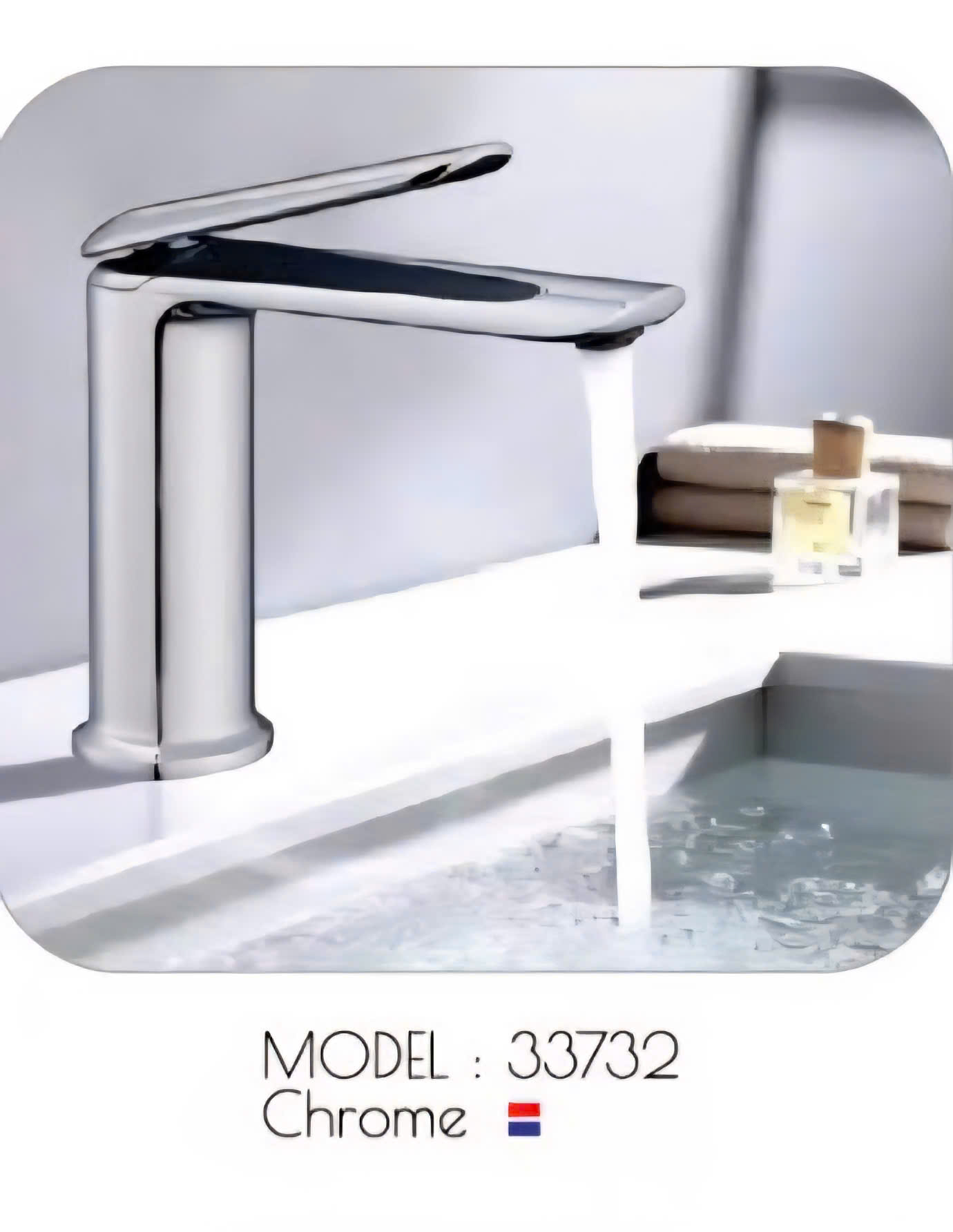 Vòi Lavabo Nóng Lạnh 33732 - Tay Gạt Dẹt Tinh Tế